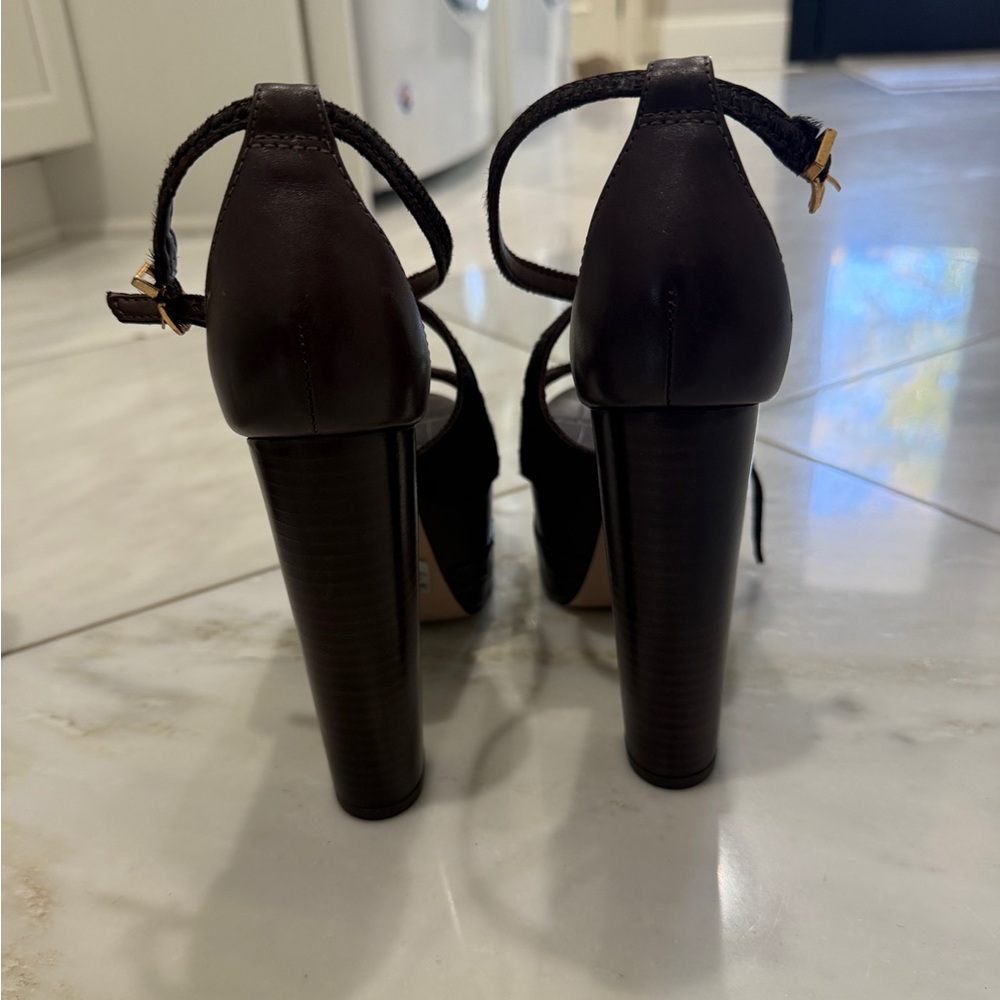 SCHUTZ vintage Dark Brown Platform high heels Sandals - Picture 5 of 7